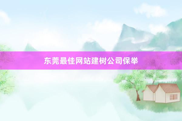 东莞最佳网站建树公司保举